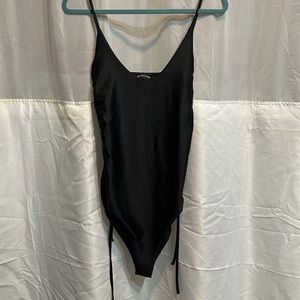 Black one piece swim suit